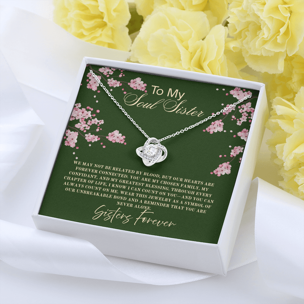 To My Soul Sister Necklace, Gift for Sister