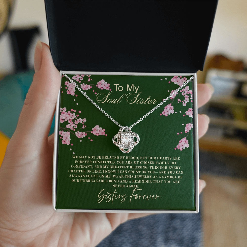 To My Soul Sister Necklace, Gift for Sister