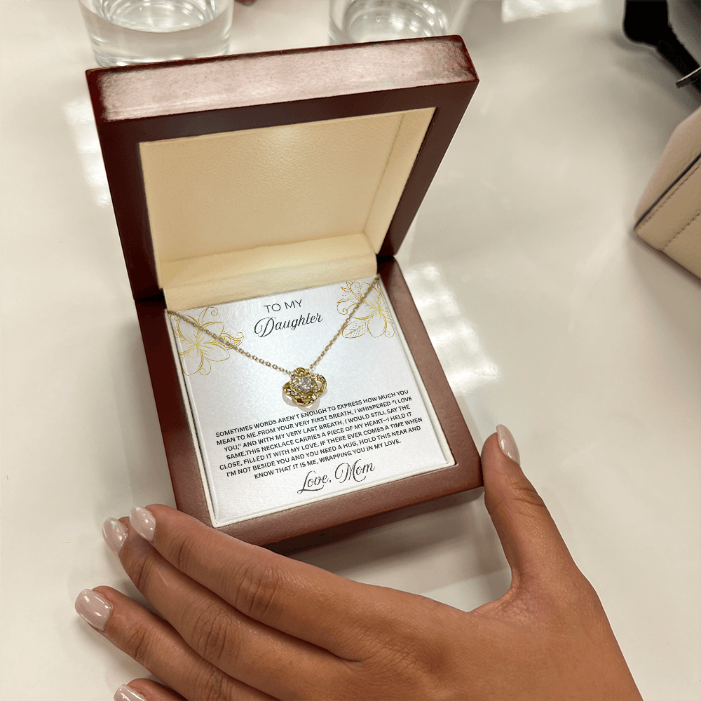 To My Daughter Love Knot Necklace