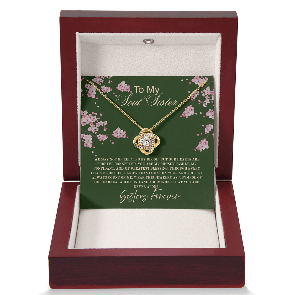 To My Soul Sister Necklace, Gift for Sister