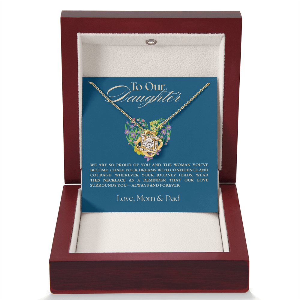 To Our Daughter Necklace, Love Mom & Dad
