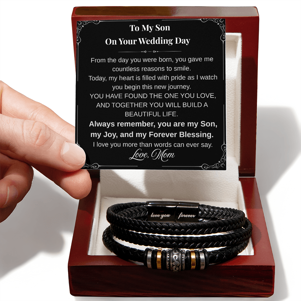 To My Son Bracelet Wedding Gift  I Dad Gift