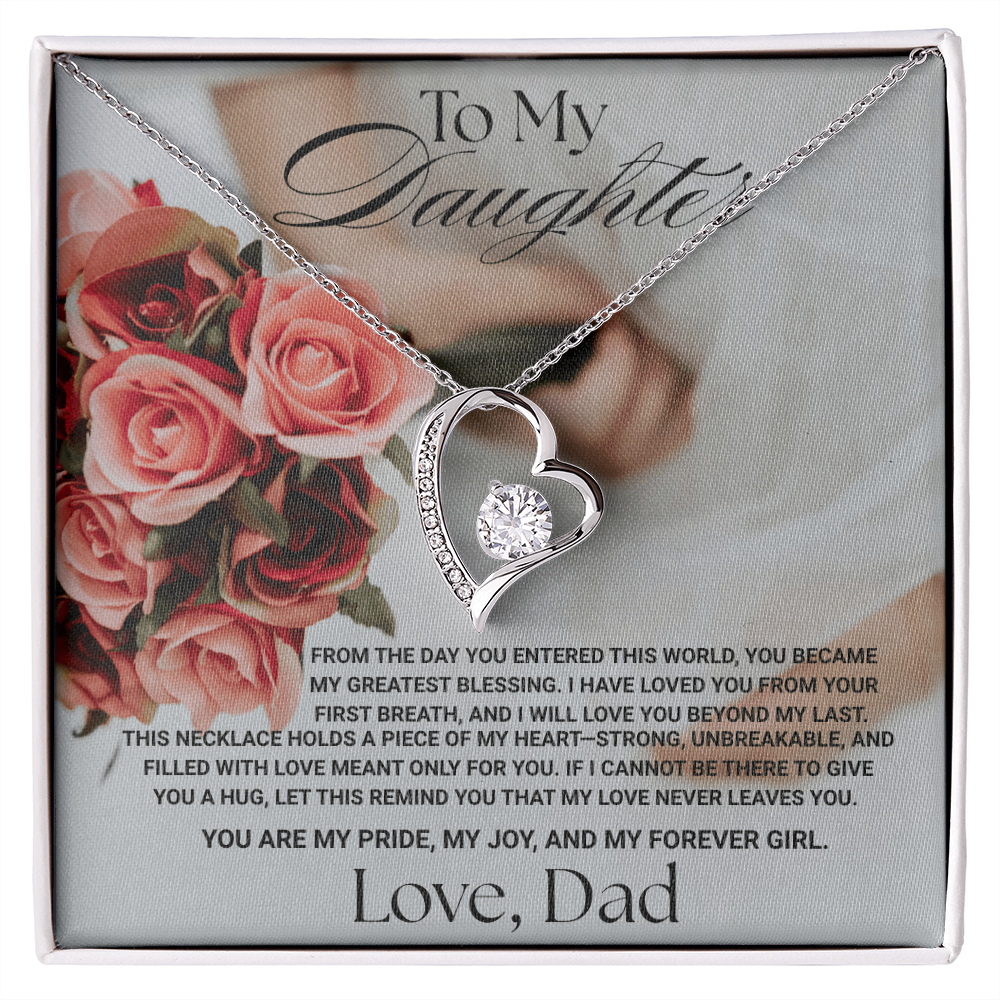 To My Daughter Necklace, Gift from Dad, Love Dad, Wedding Gift For Daughter