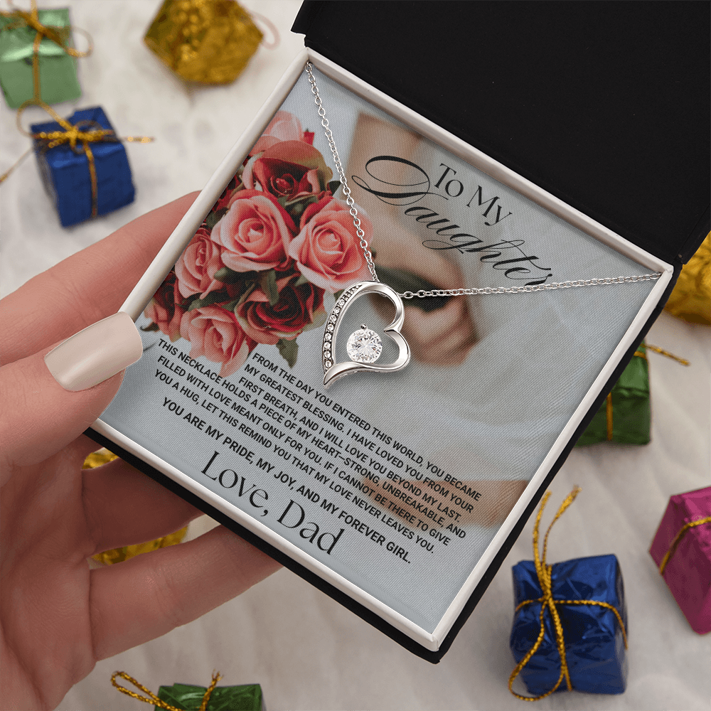 To My Daughter Necklace, Gift from Dad, Love Dad, Wedding Gift For Daughter