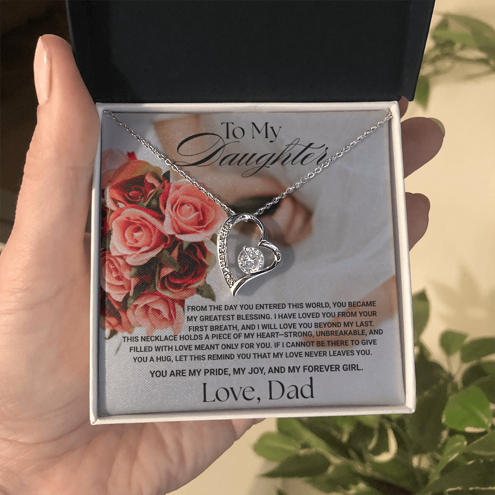 To My Daughter Necklace, Gift from Dad, Love Dad, Wedding Gift For Daughter