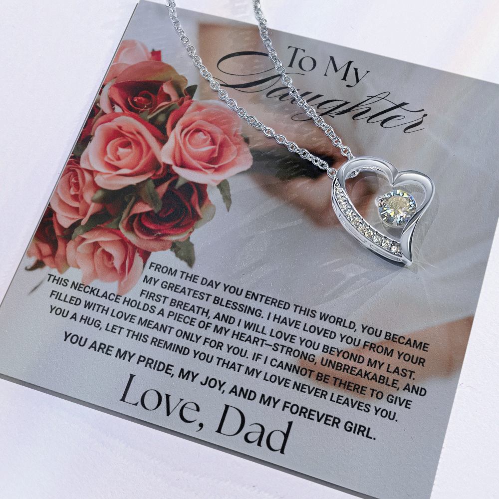 To My Daughter Necklace, Gift from Dad, Love Dad, Wedding Gift For Daughter