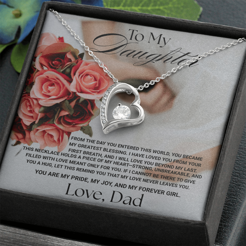 To My Daughter Necklace, Gift from Dad, Love Dad, Wedding Gift For Daughter