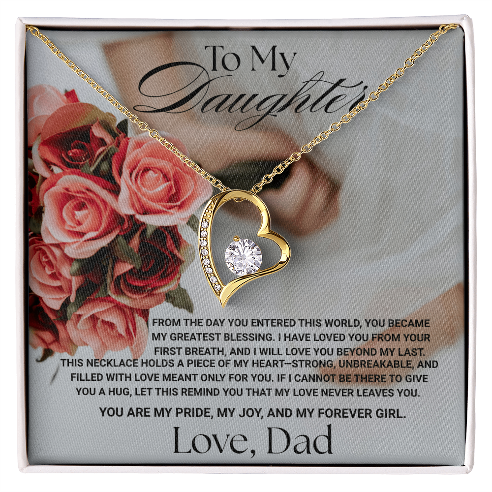 To My Daughter Necklace, Gift from Dad, Love Dad, Wedding Gift For Daughter