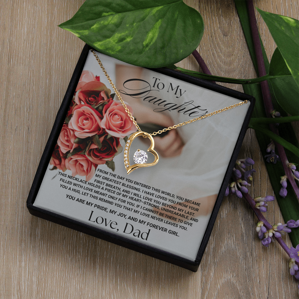 To My Daughter Necklace, Gift from Dad, Love Dad, Wedding Gift For Daughter