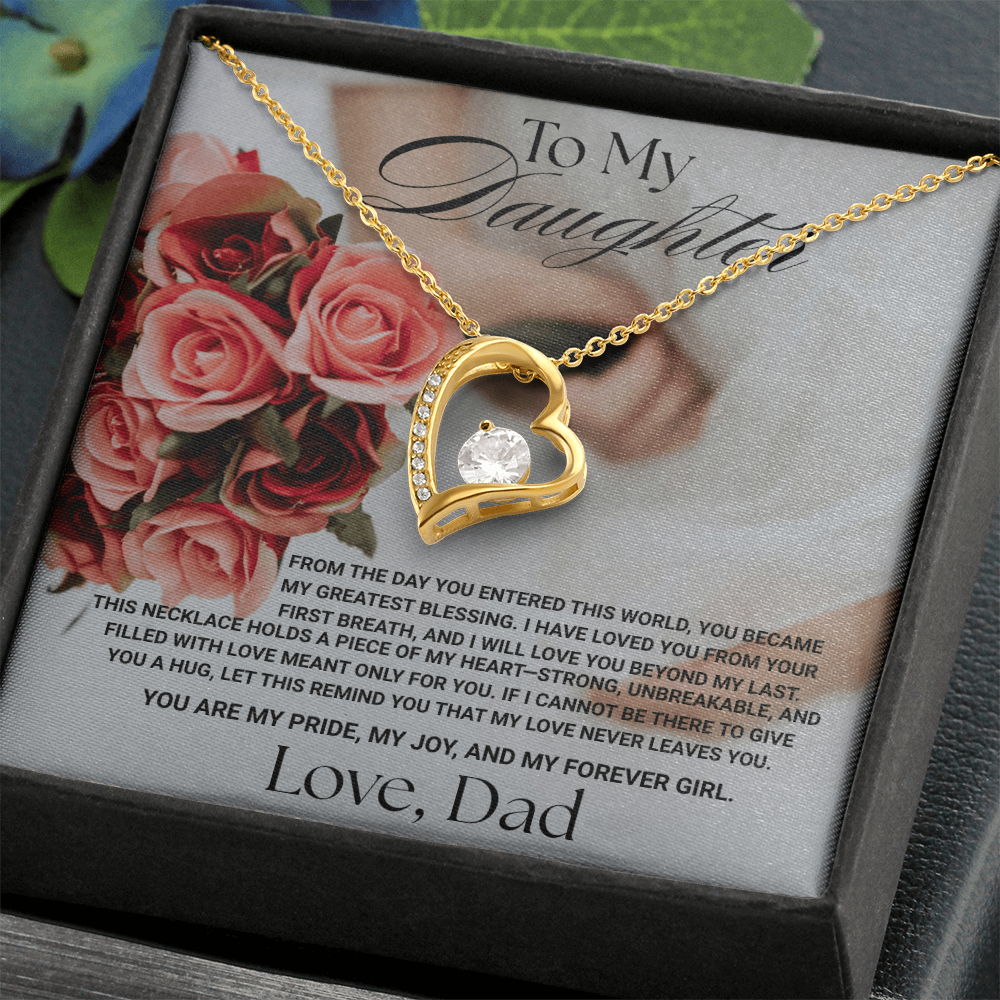 To My Daughter Necklace, Gift from Dad, Love Dad, Wedding Gift For Daughter