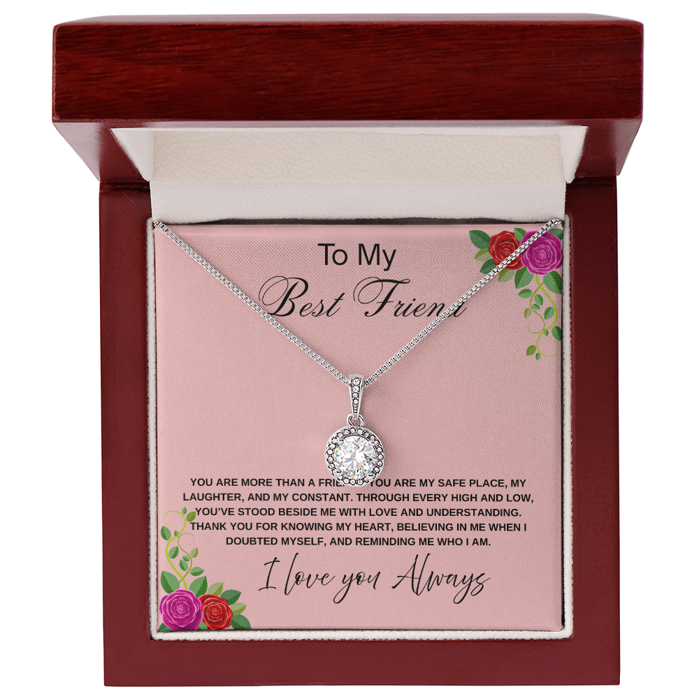 To My Best Friend Necklace, Cubic Zirconia Necklace