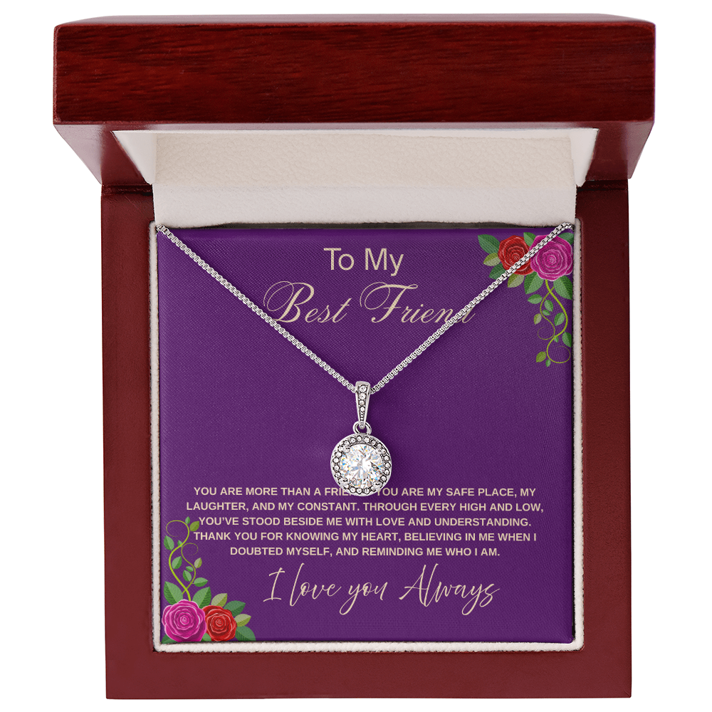 To My Best Friend Necklace, Cubic Zirconia Necklace